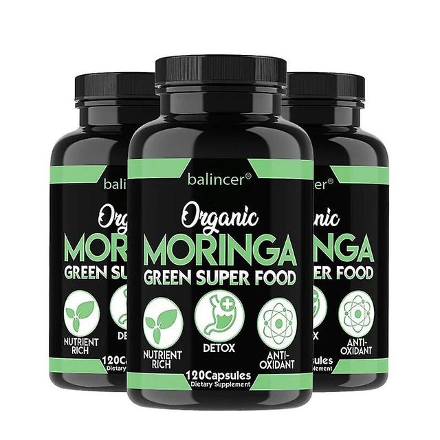 Visgaler Moringa Extracts Natural Antioxidants,body Detoxification And Digestion,promotes Digestion Bowel Movementsimmune System Health 120 count-3... on Productcaster.