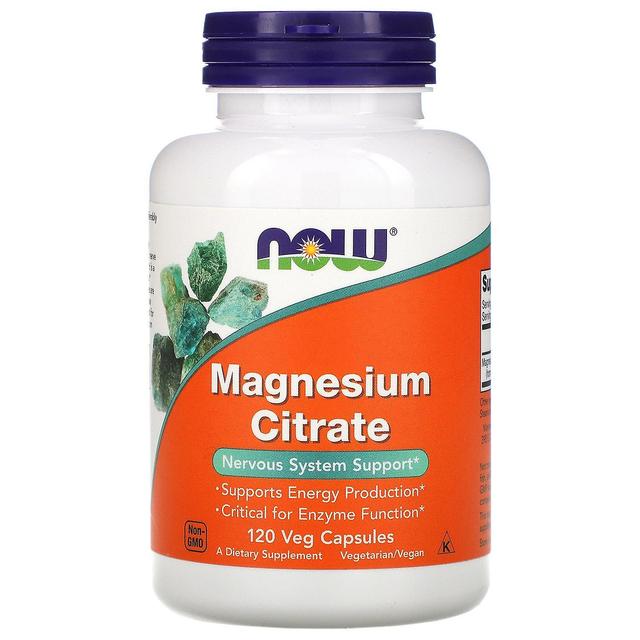 NOW Foods Nu voedingsmiddelen, Magnesium Citrate, 120 Vegetarisch Capsules on Productcaster.