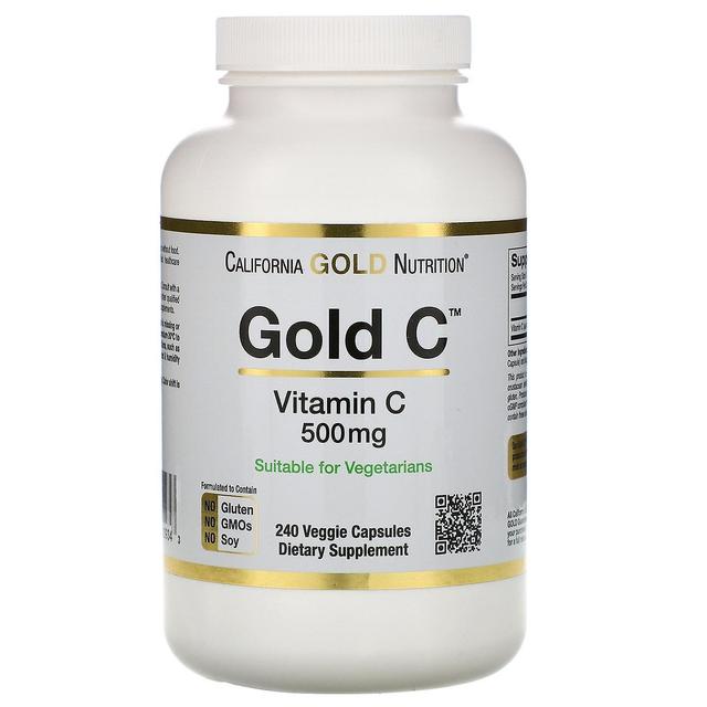 California Gold Nutrition, Gold C, Vitamin C, 500 mg, 240 Veggie Caps on Productcaster.