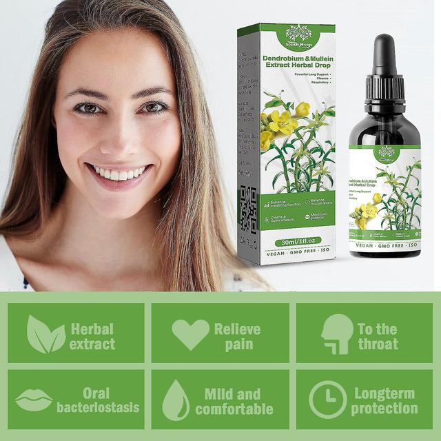 Dendrobium Mullein Extract Lung Cleanse Respiratory Herbal Drops on Productcaster.