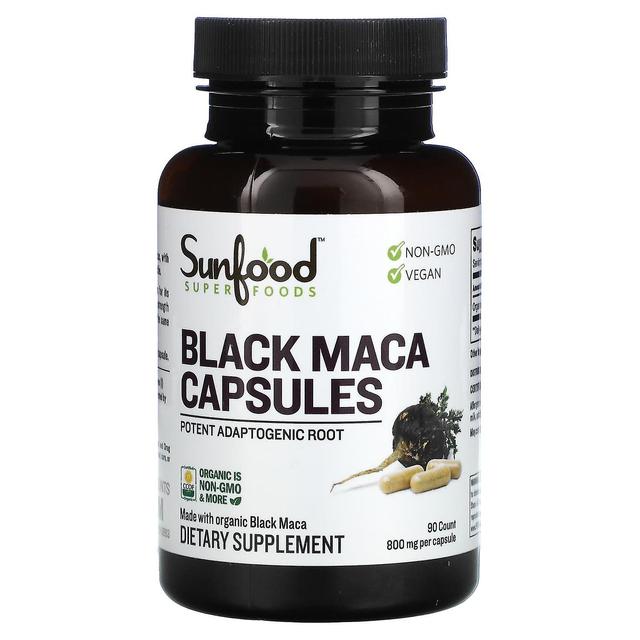 Sunfood, Sort Maca, 800 mg, 90 kapsler on Productcaster.