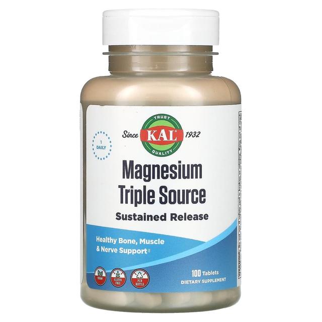 KAL, Magnesium Triple Source, 100 Tablets on Productcaster.