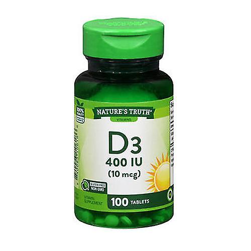 Nature's Truth Nature'S Truth High Potency D3 Vitamin Tablets,400 IU,100 Tabs (Pack of 1) on Productcaster.