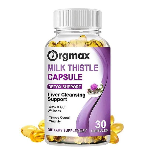 Eccpp Orgmax Milk Thistle Capsule Silymarin Marianum&dandelion Root Liver Care Protect Cardiovascular Detox Toxin Anti-inflammatory 30 pcs on Productcaster.