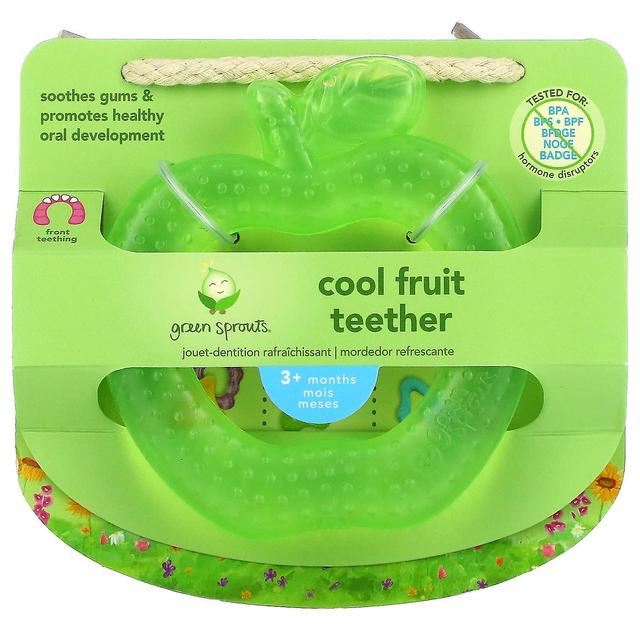 Green Sprouts Groene spruiten, Cool Fruit Teether, 3+ maanden, Groene Appel, 1 Bijtring on Productcaster.