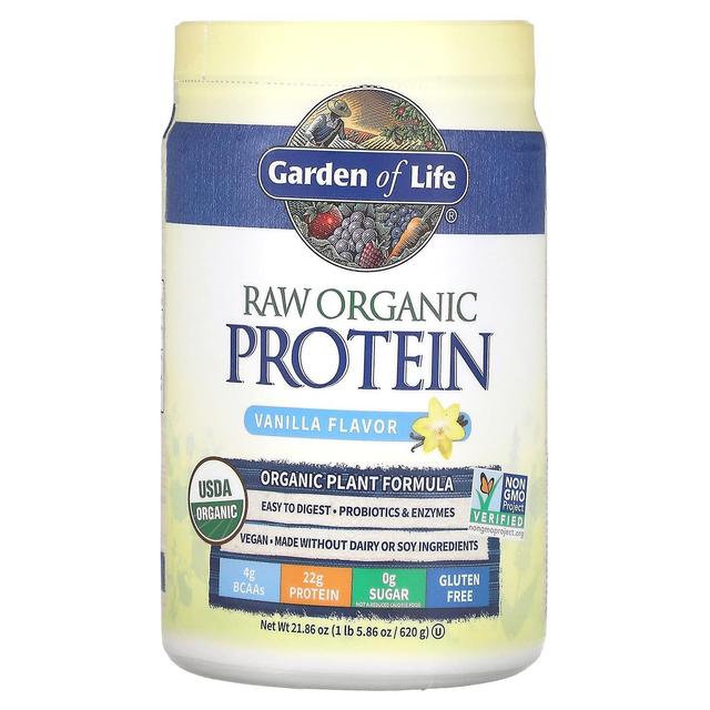 Garden of Life Jardim da Vida, Proteína Orgânica RAW, Fórmula Vegetal Orgânica, Baunilha, 21,86 oz (620 g) on Productcaster.