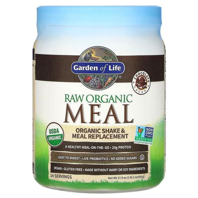 Garden of Life, RAW Organic Meal, Shake & Meal Replacement, Chocolate Cacao, 1 lb 2 oz (509 g) on Productcaster.