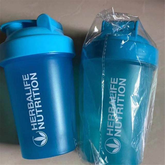 Sports Shaker Bottle 400ml Whey Protein Powder Mixed Fitness Gym Shaker Cup blue on Productcaster.