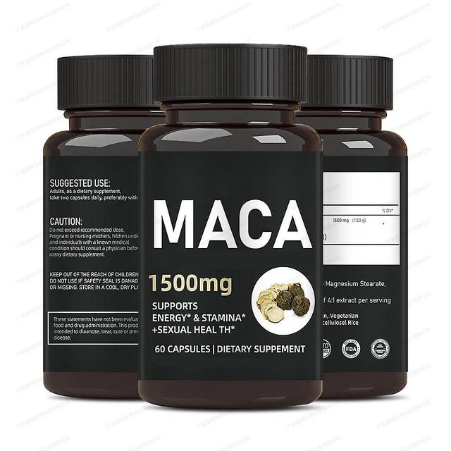 Denstyle Cápsulas de Raíz de Maca, Cápsulas de Polvo de Raíz de Maca Orgánica 1500mg, 60 Píldoras Veganas Extracto de Raíz de Maca Gelatinizado, Su... on Productcaster.