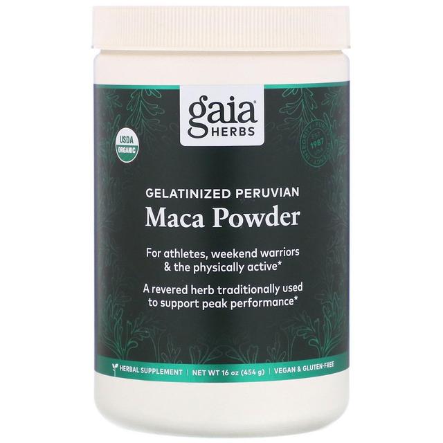 Gaia Herbs Gaia Erbe, Polvere di Maca peruviana gelatinizzata, 16 oz (454 g) on Productcaster.