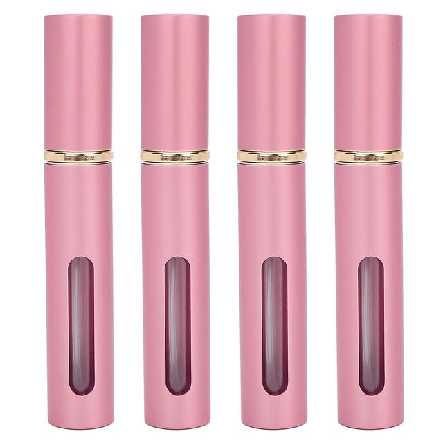 Pink Perfume Bottle Set Flacons de parfum rechargeables en verre rose - Lot de 4 (10 ml) pour les voyages et les déplacements on Productcaster.