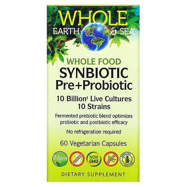 Natural Factors, Whole Earth & Sea, Whole Food Synbiotic Pre+Probiotic, 10 Billion, 60 Vegetarian Ca on Productcaster.