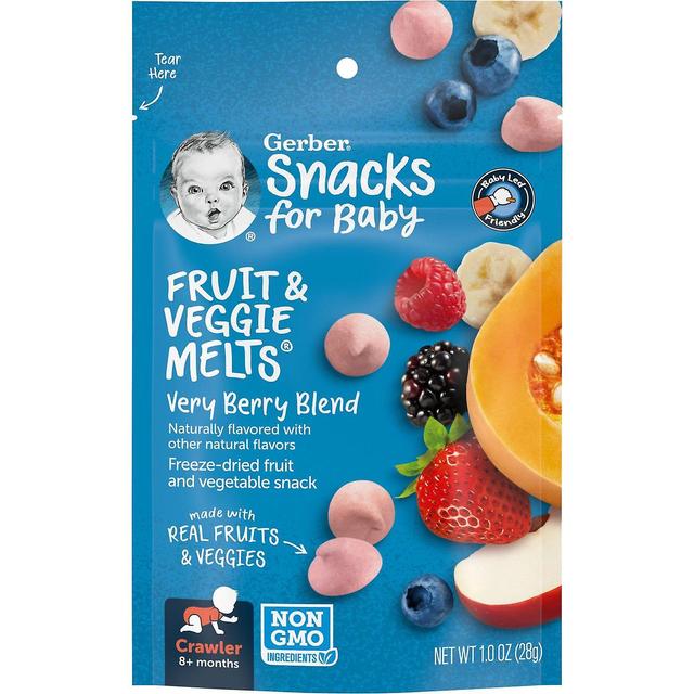 Gerber, Fruit & Veggie Melts, 8+ Months, Very Berry Blend, 1 oz (28 g) on Productcaster.