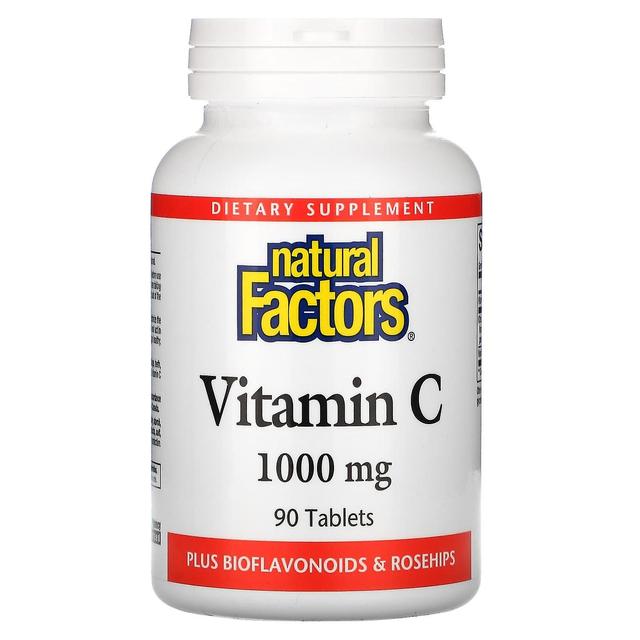 Natural Factors, Vitamin C, Plus Bioflavonoids & Rosehips, 1,000 mg, 90 Tablets on Productcaster.