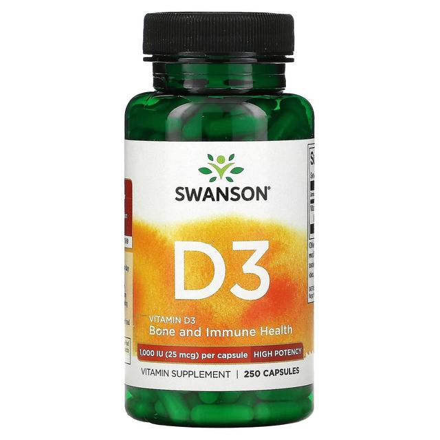 Swanson, Vitamin D3, 1.000 IE, 250 Kapseln on Productcaster.