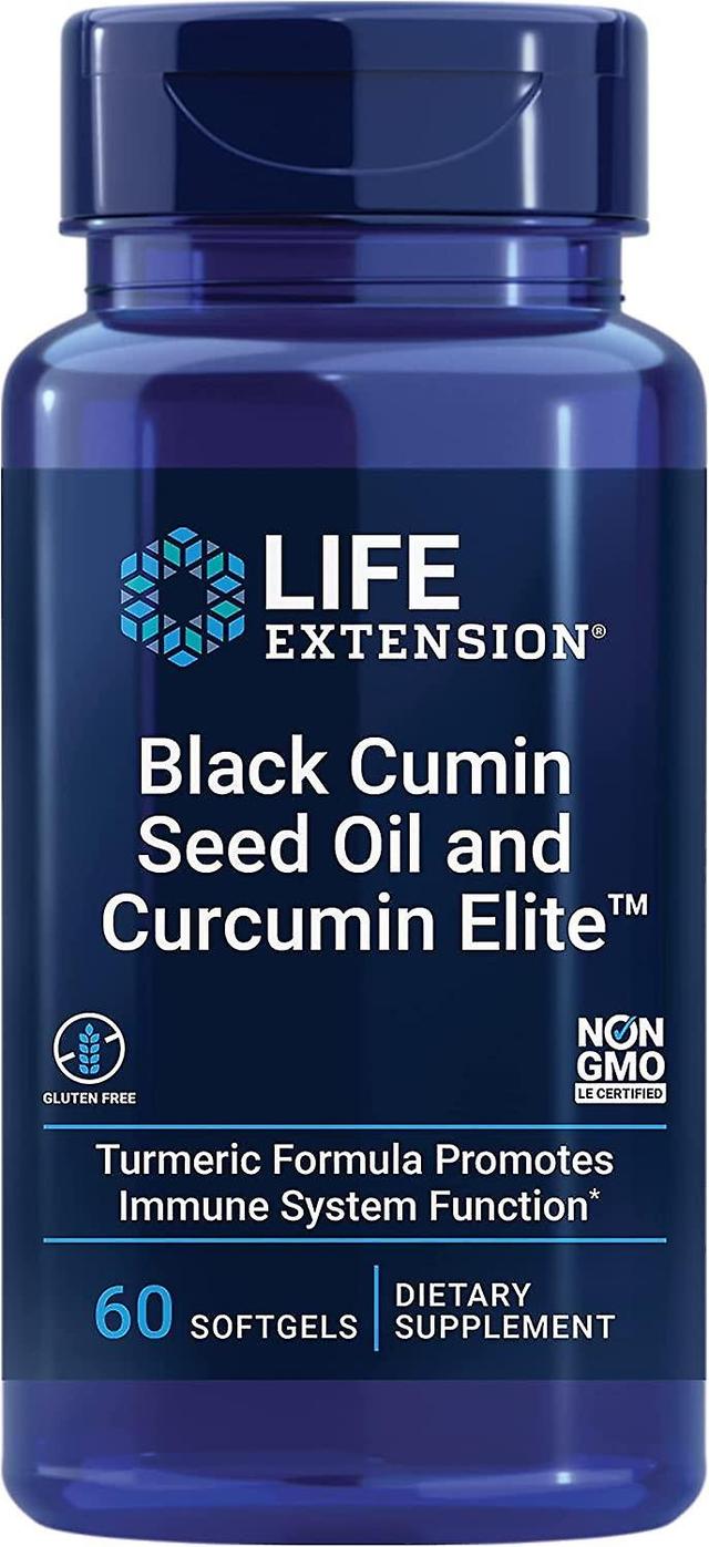 Life Extension Black Cumin Seed Oil and Curcumin Elite 60 Softgels on Productcaster.