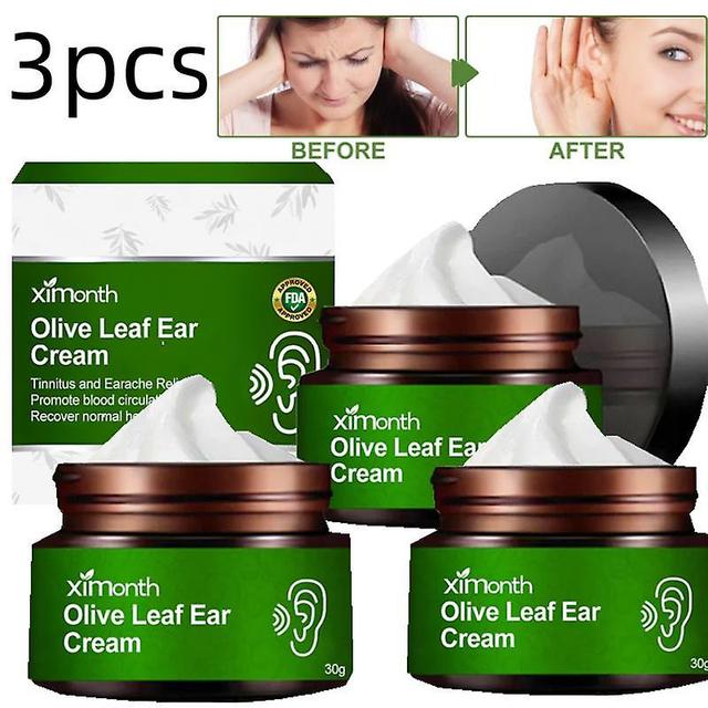 3x Tinnitus Treatment Cream Tinnitus Earache Protect Hearing Loss Sticker Tinnitus Medical Cream Olive Leaf Ear Cream Ear Care on Productcaster.