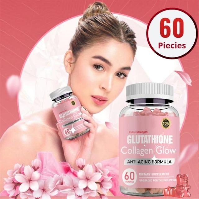 2Pcs Glutathione Collagen Glow Gummies Anti-aging Skin Whitening Brightening on Productcaster.