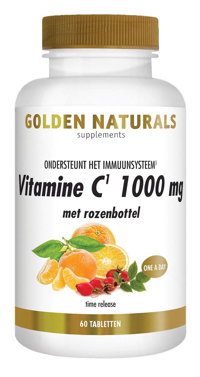 Golden Naturals Vitamin C 1000 mg with rosehip (60 vegan tablets) on Productcaster.