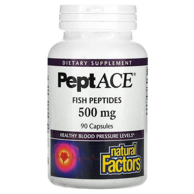 Natural Factors, PeptACE, Fish Peptides, 500 mg, 90 Capsules on Productcaster.