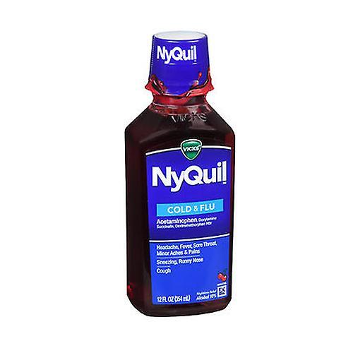 Vicks Nyquil Studená chrípka nočná úľavová tekutina, čerešňa 12 oz (balenie po 1) on Productcaster.