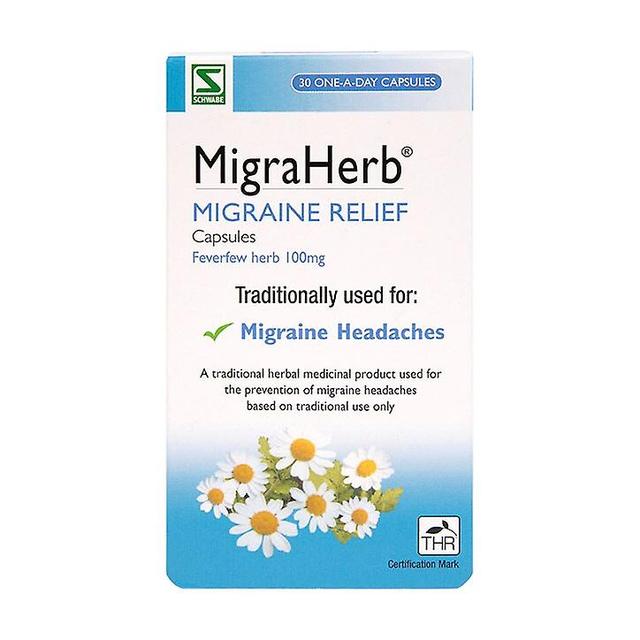 Schwabe Pharma Migraherb 100mg 30 Capsules on Productcaster.