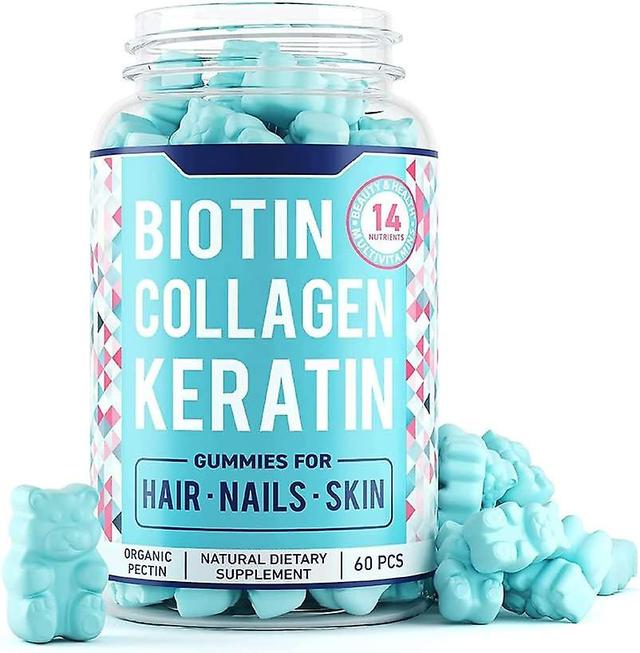 Natural Biotin Collagen Vitamin Gummy Bears Skin Whitening Skin Care Hair And Nails 1pc on Productcaster.