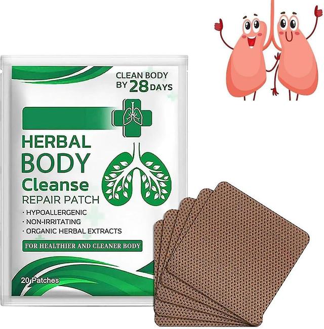 Patch de réparation de nettoyage pulmonaire à base de plantes à l’air frais, patchs de réparation de nettoyage pulmonaire à base de plantes biologi... on Productcaster.