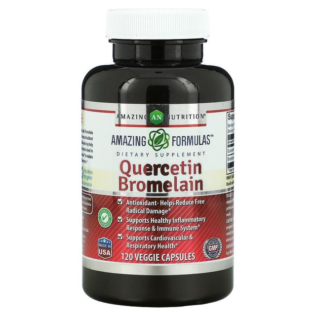 amazing nutrition Fantastisk ernæring, Quercetin Bromelain, 120 veggie kapsler on Productcaster.