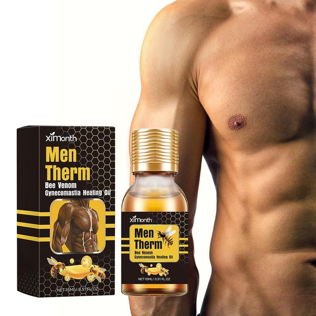 Elewelt Men Therm Bee Venom - Mentherm Bee Venom Gynecomastia Heating Oil, Men Strengthen The Chest Muscles 2pcs on Productcaster.