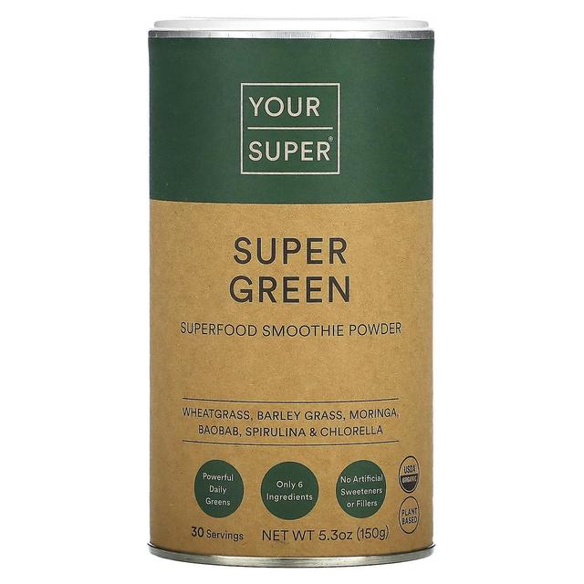 Your Super Ditt Super, Super Green, Superfood Smoothie Powder, 5.3 oz (150 g) on Productcaster.