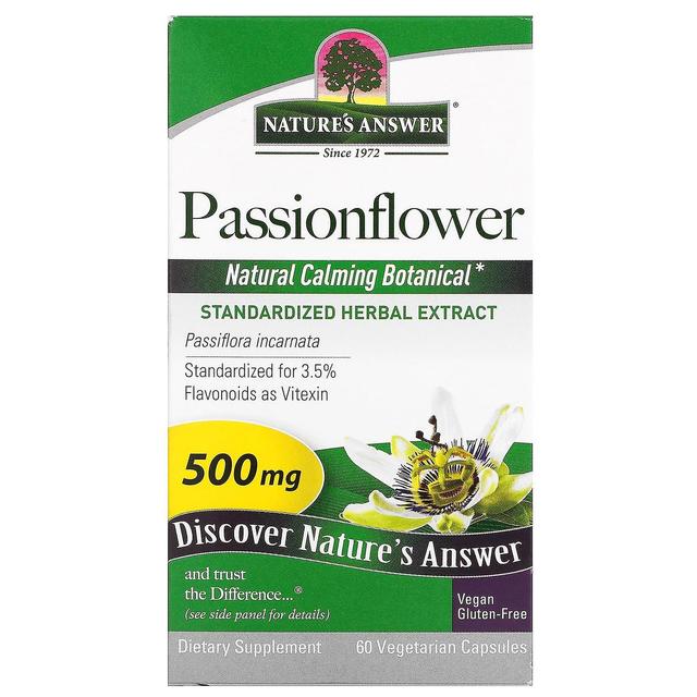 Nature's Answer La risposta della natura, Passiflora, 250 mg, 60 Capsula Vegetale on Productcaster.