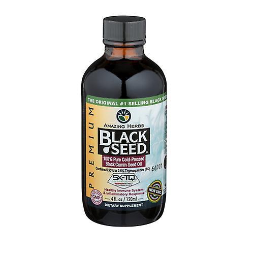 Amazing Herbs Black Seed Oil, 4 oz (paquet de 4) on Productcaster.