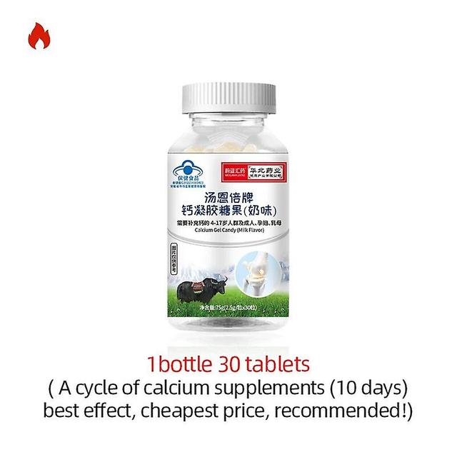 Tib Calcium Gel Candy Supplements Promote Bone Strength Height Growth Nutrition Chewable Tablets 4 To 17 Years Old&adult Milk Flavor 1bottle 30pcs on Productcaster.