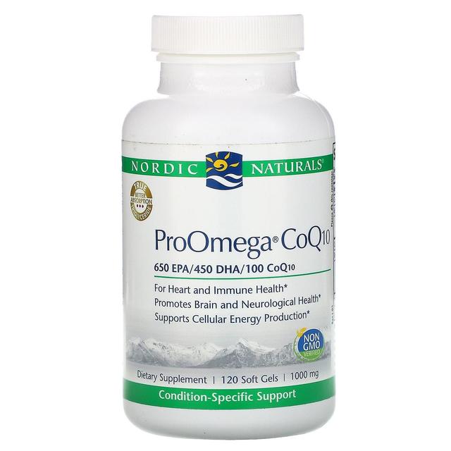 Nordic Naturals, ProOmega CoQ10, 1 000 mg, 120 pehmeää geeliä on Productcaster.