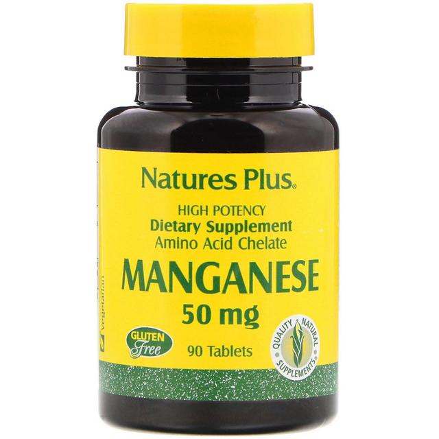 Nature's Plus, Mangan, 50 mg, 90 Tabletki on Productcaster.