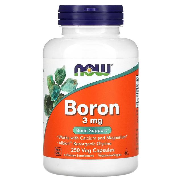 NOW Foods, Boron, 3 mg, 250 Veg Capsules on Productcaster.