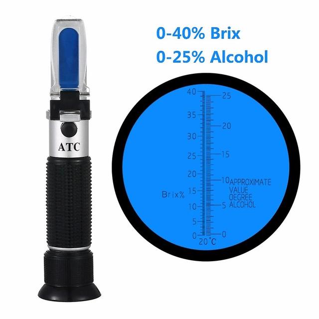 Wysokiej jakości 0 ~ 40% Brix 0 ~ 25% brzeczka alkoholowa Refraktometr ciężaru właściwego Piwo Sok owocowy Wino Test cukru on Productcaster.