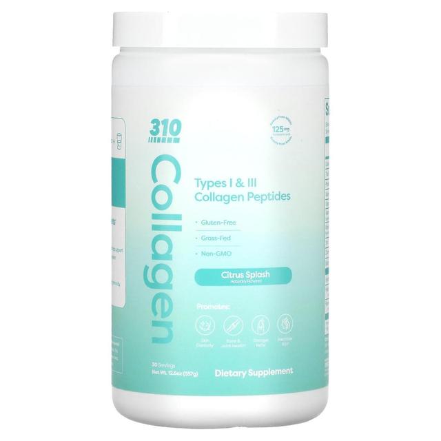 310 Nutrition, Collagen, Types I & III Collagen Peptides, Citrus Splash, 12.6 oz (357 g) on Productcaster.