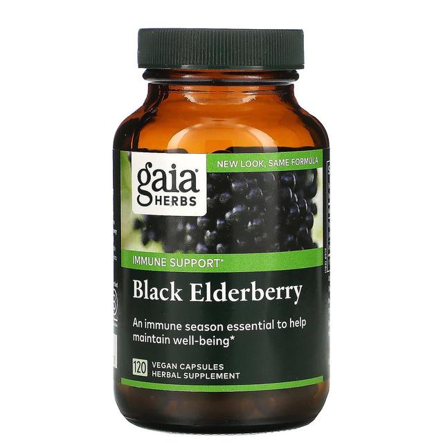 Gaia Herbs, Black Elderberry with Acerola, 120 Vegan Capsules on Productcaster.