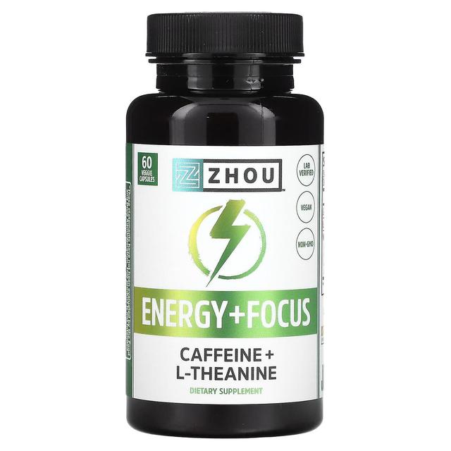 Zhou Nutrition, Energy + Focus, 60 Veggie Capsules on Productcaster.