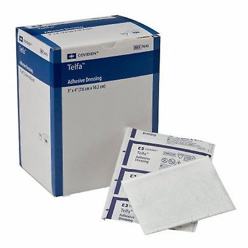 Cardinal Adhesive Dressing Telfa 3 X 4 Inch Film / Cotton Rectangle White Sterile, Count of 1200 (Pack of 1) on Productcaster.