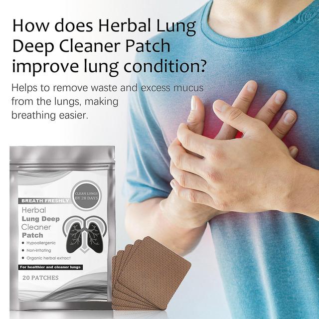 Wtowin Lung Cleansing Patch, Herbal Lung Deep Cleaner Patch Organisk Lung Detox Patches för andningsstöd, Lung Supplement Återställ Lunghälsa 1Pack... on Productcaster.