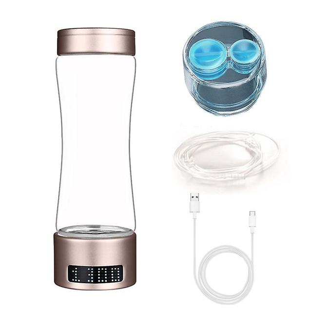 Biplut 280ML Hydropures Hydrogen Water Bottle 3Min Quick Electrolysis Hydrogen-rich Metabolism Promoting Wa Golden 2 on Productcaster.