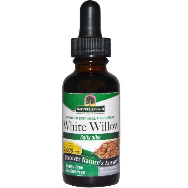 Nature's Answer, White Willow, Alcohol-Free, 2,000 mg, 1 fl oz (30 ml) on Productcaster.