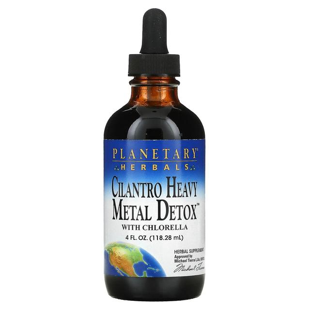 Planetary Herbals Herbals Planetários, Cilantro Heavy Metal Detox com Chlorella, 4 fl oz (118,28 ml) on Productcaster.