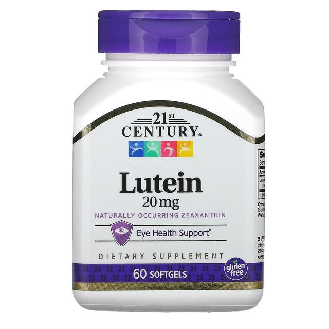 21st Century, Lutein, 20 mg, 60 Softgels on Productcaster.