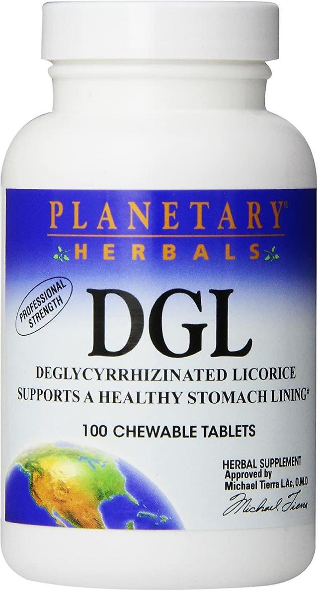 Planetary Herbals DGL (Deglycyrrhizinated Licorice) 100 Chewable Tablets on Productcaster.