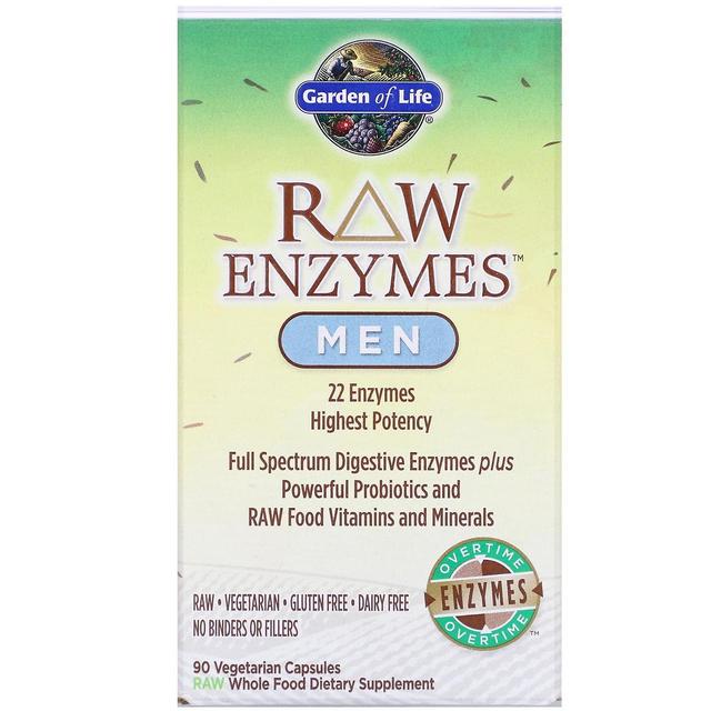 Garden of Life, RAW Enzymes, Men, 90 Vegetarian Capsules on Productcaster.