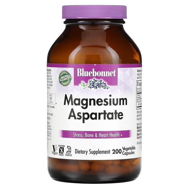 Bluebonnet Nutrition, Magnesium Aspartate, 200 vegetabiliska kapslar on Productcaster.